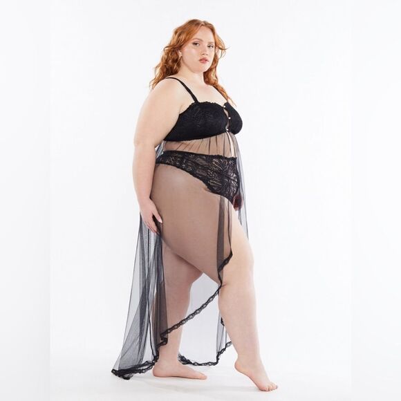 Fenty Lace and Tulle Sheer Maxi Slip - Picture 3 of 4